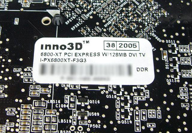 inno3D GeForce 6800XT detail