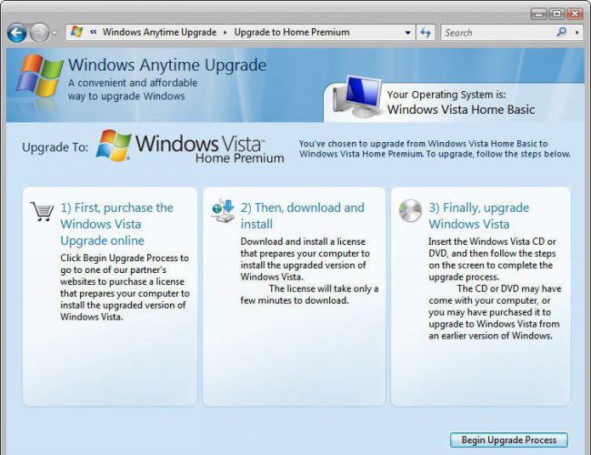 Windows Vista: Anytime Upgrade