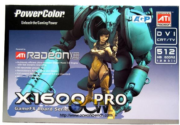 PowerColor Radeon X1600PRO 512MB AGP, krabice