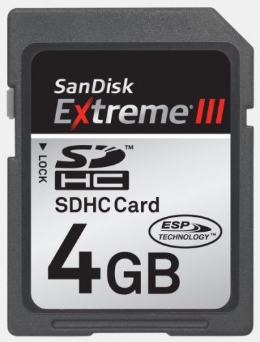 4GB SanDisk Extreme III SDHC