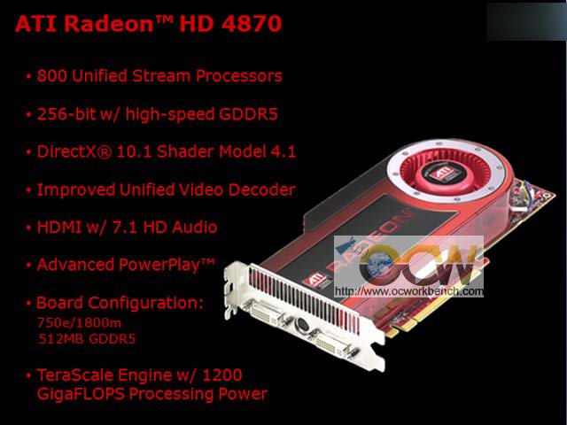 ATI Radeon HD 4870 - slajd z prezentace