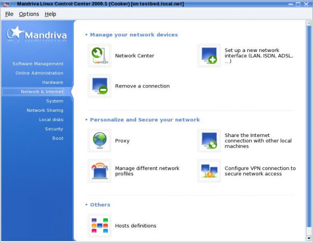 Mandriva Linux 2009 - Mandriva Control Center