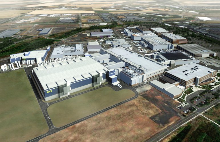Nákres plánované továrny Intelu D1X v Oregonu