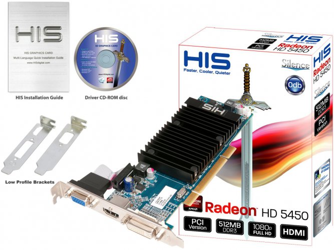 HIS Radeon HD 5450 DDR3 pro PCI