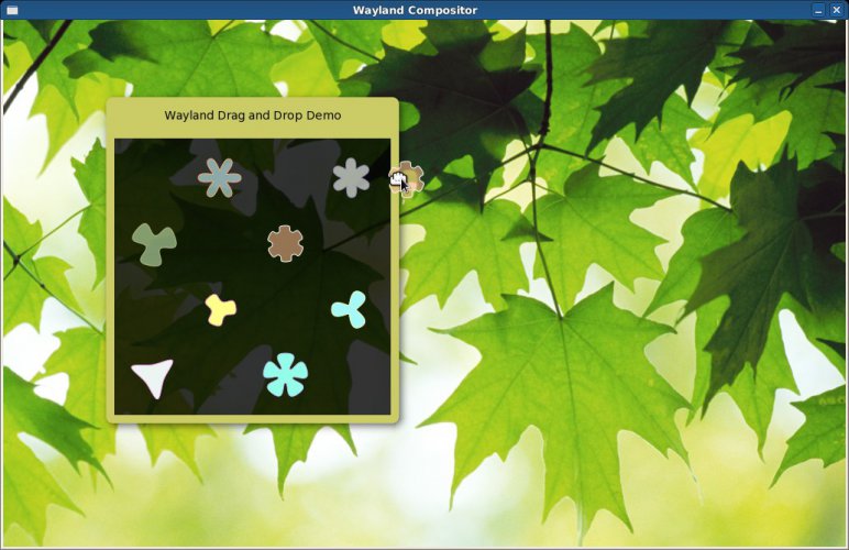 Wayland server: drag and drop demo