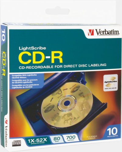 Balení LightScribe Verbatim CD-R 52× médií