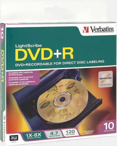 Balení LightScribe Verbatim DVD+R 8× médií