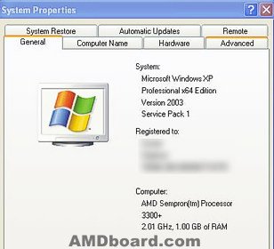 Sempron 3300+ ve Windows XP x64