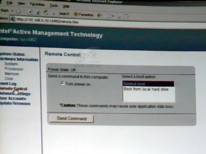 IDF 2006 Pha: Ukázka Intel Active Management Technology