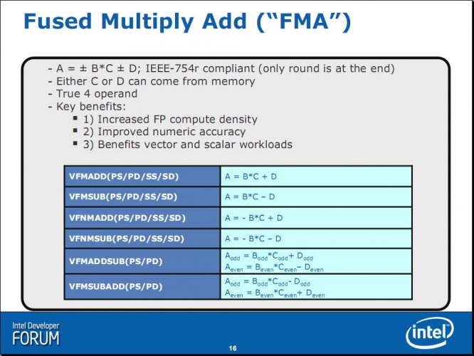 FMA - Fused Multiply-Add