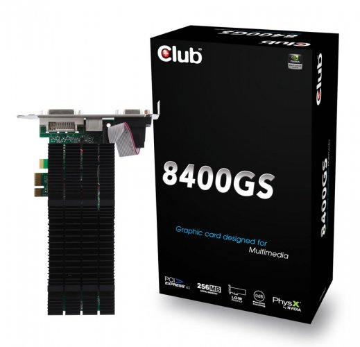 Club 3D GeForce 8400 GS PCIe ×1