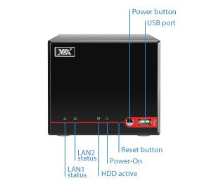 VIA M’SERV S2100 - přední panel - popis