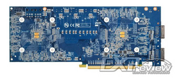 Galaxy Dual Core GTS250 - odvrácená strana PCB