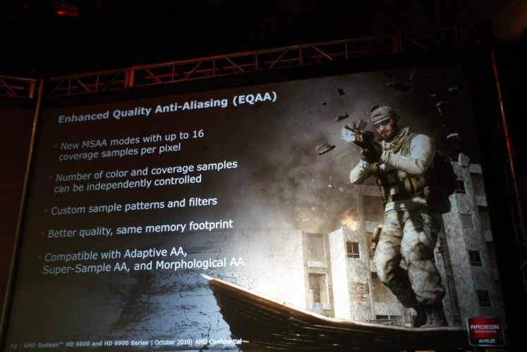 Prezentace AMD Radeonů HD 6900: Enhanced Quality Anti-aliasing (EQAA)