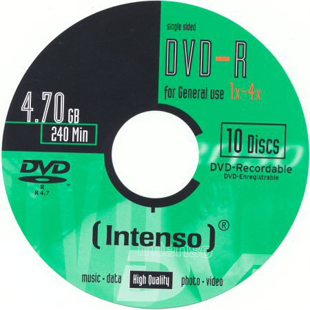 DVD-R Intenso  - zepředu