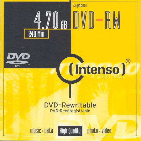 DVD-RW Intenso  - zepředu