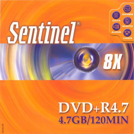 DVD+R Sentinel SEN52-BK - zepředu
