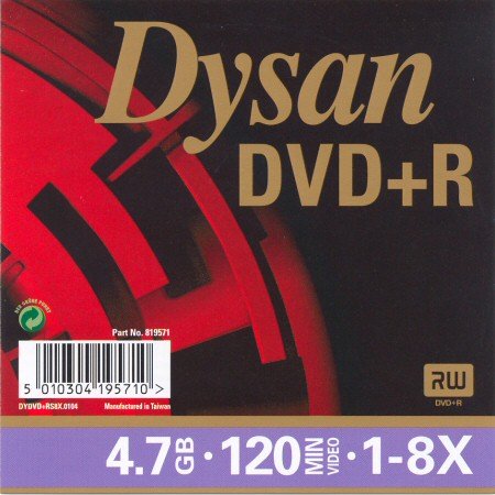 DVD+R Dysan Part No. 819571 - zepředu