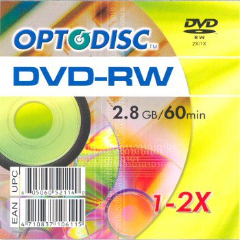 DVD-RW Optodisc 2.8GB/60min - zepředu