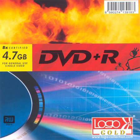 DVD+R Logo Gold - zepředu