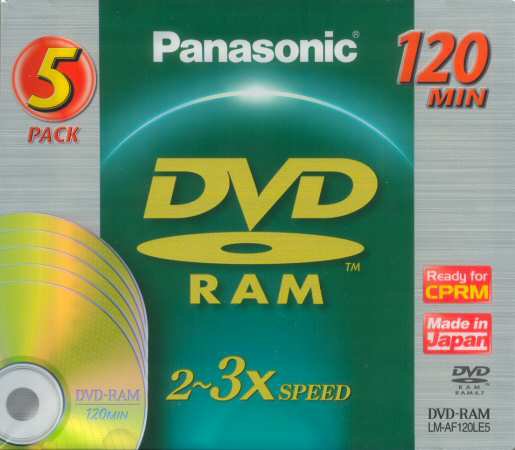 DVD-RAM Panasonic LM-AF120LE - zepředu