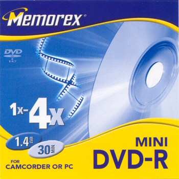 DVD-R Memorex 1,4GB For camcoder or PC - zepředu