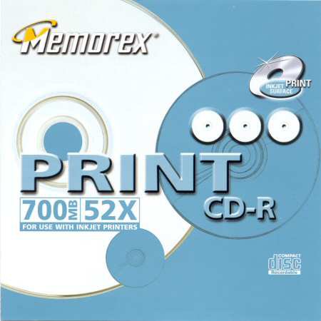CD-R Memorex Print Inkjet surface - zepředu