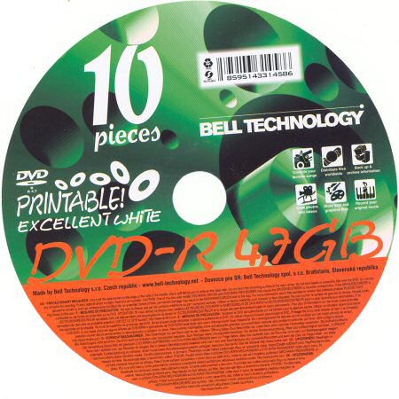 DVD-R 4× Bell Technology printable cake front