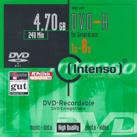 DVD-R Intenso  - zepředu