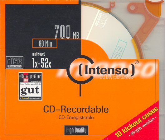 CD-R Intenso kickout - zepředu