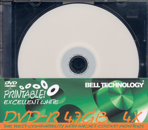 DVD-R Bell Technology Printable! excellent white - zepředu