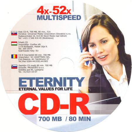 CD-R Eternity Eternal Values For Life - zepředu