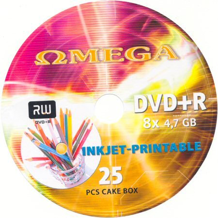 DVD+R Omega inkjet-printable - zepředu