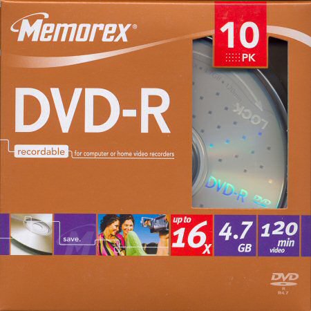DVD-R Memorex Part No. 854111-10H - zepředu