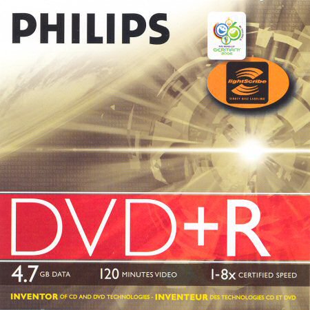 DVD+R Philips LightScribe DR4L8J05C/00 - zepředu