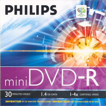 DVD-R Philips mini DM1S4J05C/00 - zepředu
