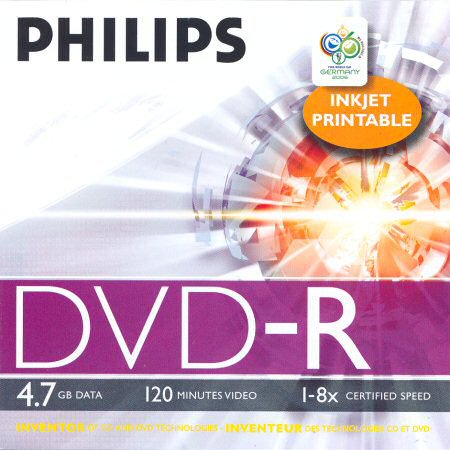 DVD-R Philips inkjet printable DM418J10C/00 - zepředu