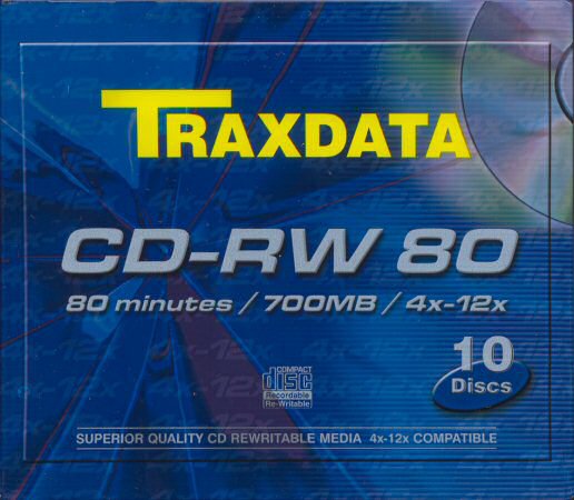CD-RW Traxdata  - zepředu