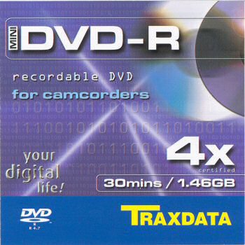 DVD-R Traxdata for camcorders - zepředu
