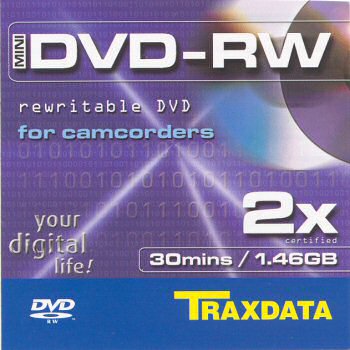 DVD-RW Traxdata for camcorders - zepředu