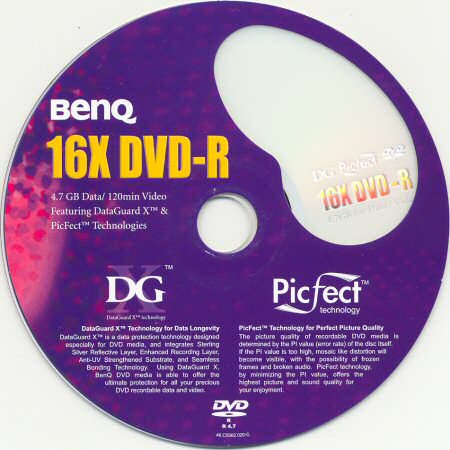 DVD-R BenQ DG Picfect - zepředu