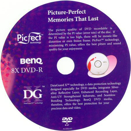 DVD-R BenQ Picfect - zepředu