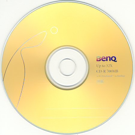 CD-R 80 Benq gold edition 52× CD