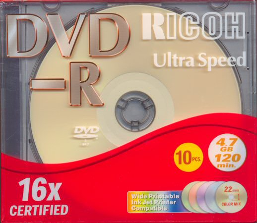 DVD-R Ricoh UltraSpeed 792955 - zepředu