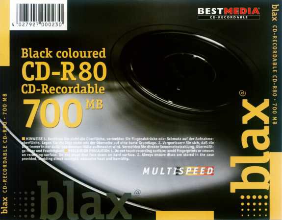 BestMedia CD-R 80 černé 40× back