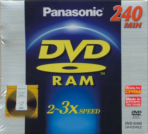 DVD-RAM Panasonic LM-AD240LE double sided CPRM - zepředu