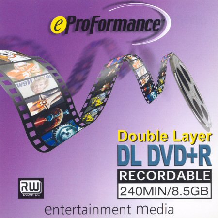 DVD+R DL eProFormance entertainment media - zepředu