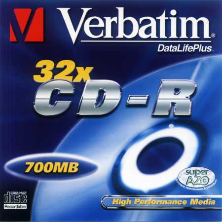 CD-R 80 32× Verbatim DL+ High Performace front