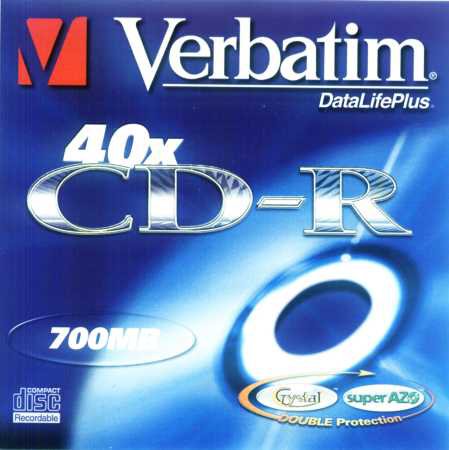 Verbatim CD-R80 40× Crystal SuperAZO front
