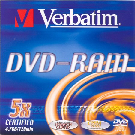 DVD-RAM Verbatim Hard coat Scratch guard - zepředu